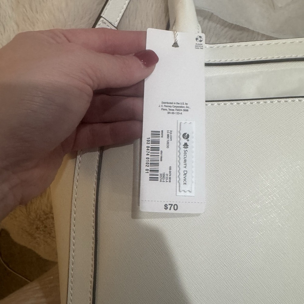NWT Liz Claiborne Purse Tote Bag Mini‎ Tuxedo Cream Over the Shoulder Purse - Picture 4 of 6